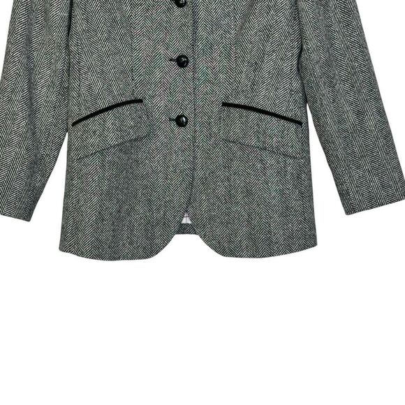 Brooks Brothers Wool Herringbone Elbow Patch Blazer | Size 2 - Picture 13 of 14